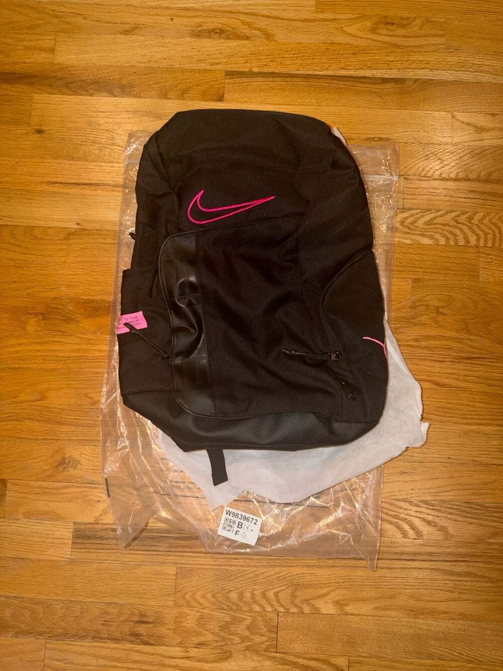 Nike Elite Pro Hoops Backpack (Black and Pink)